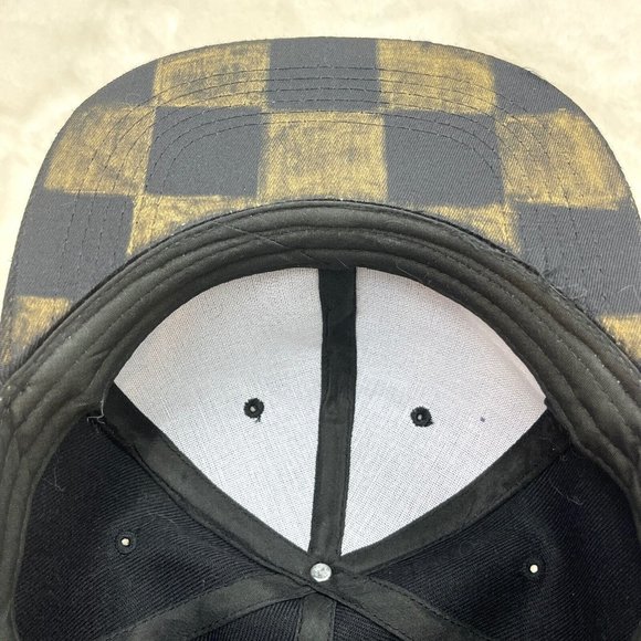 LAFC Snapback Cap Hat Black with Yellow Logo and Checkerboard Pattern - Picture 8 of 10